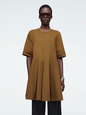 COS Pleated Zip-up Mini Dress XL